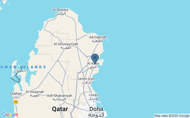 Kaart met locatie Haven Al Khor